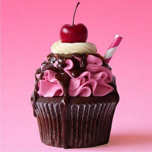 choc cherry cupcakes